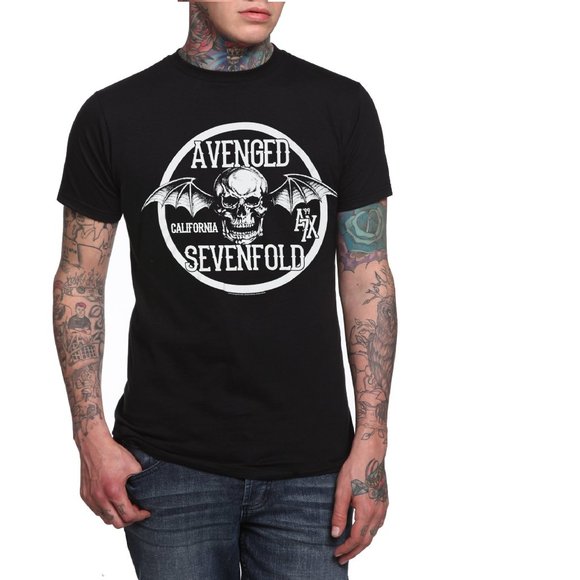 Avenged Sevenfold A7X Logo Bat metal rock Official T-Shirt M NWT - Picture 1 of 3